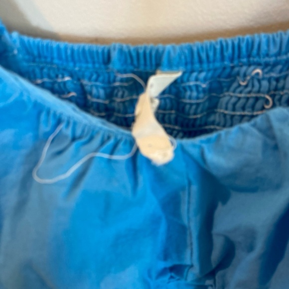 Sim & Sam Sleeveless Mini Dress 100% Cotton Ruffle Lined Size Small Blue - Picture 3 of 7